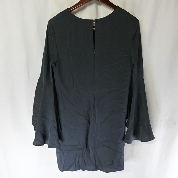 Milly Women's Gray‎ Flared Sleeved Mid-Length Dress Blouse Top Size 10 - Picture 3 of 3